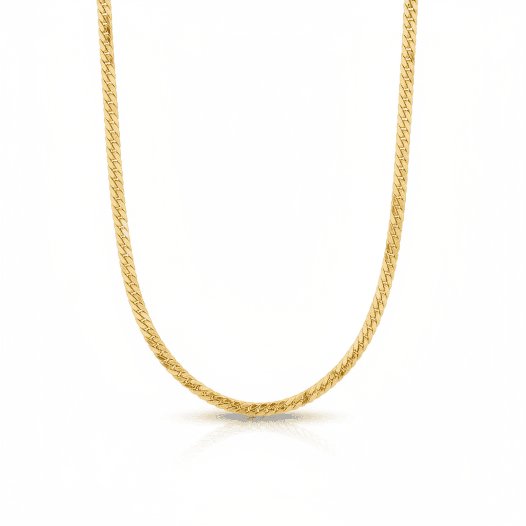 Alternative view of Sleek 18K Gold Cuban Link Chain